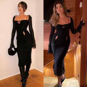 House Of CB Ophelia‎ Black Cutout Dress NWOT $225 size XS